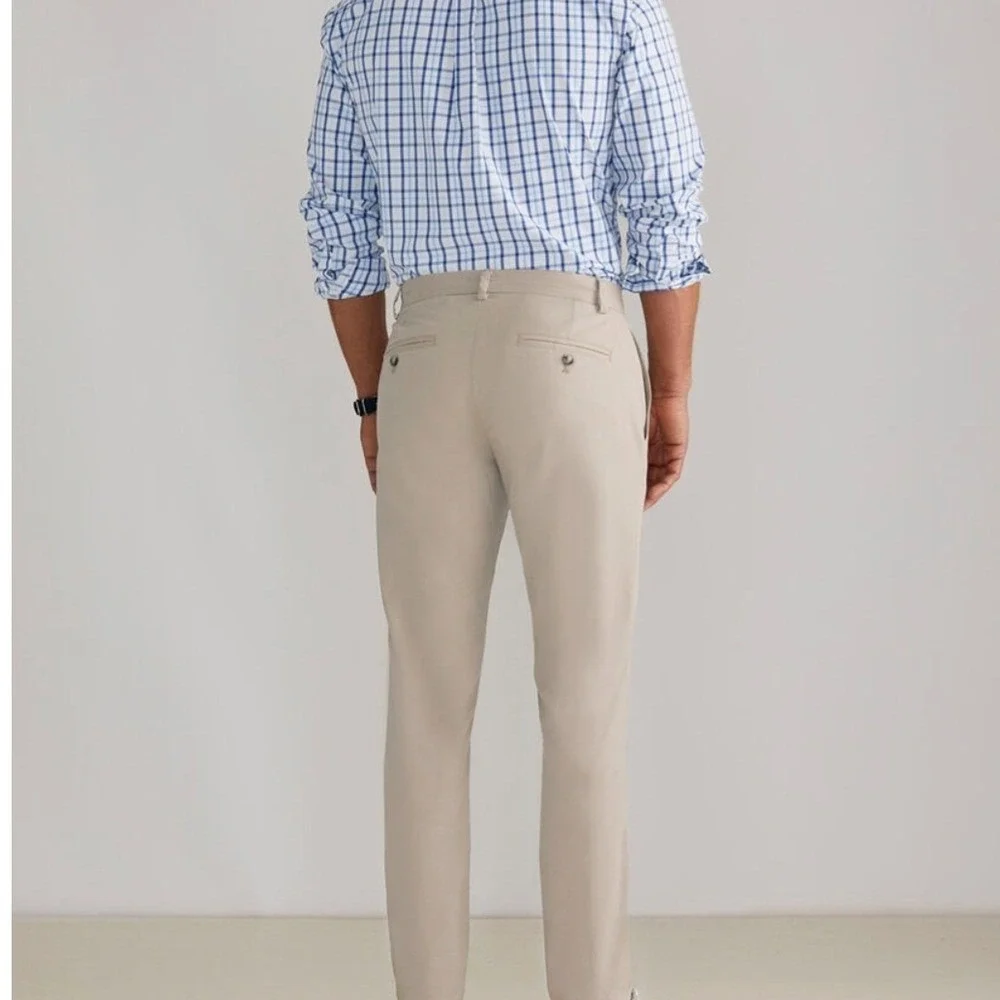 Vineyard‎ Vines Mens Breaker Chino Pants Khaki Tan Stretch Straight 34x32 Logo
